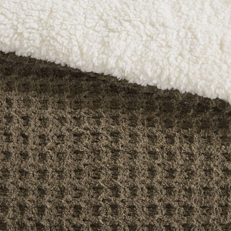 Waffle Knit Chenille Comforter Set Full/Queen