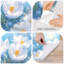 Papier peint adhésif pelez et collez, fleurs de crocus blanches, art abstrait bleu doux, auto-adhésif et amovible-649047069