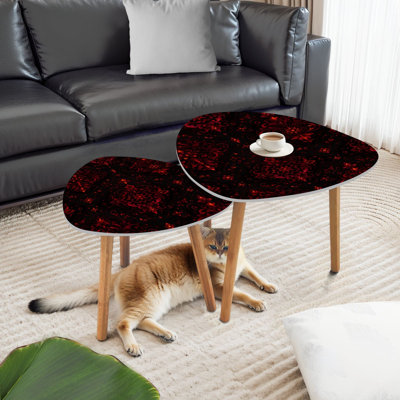 Ensemble de 2 tables basses gigognes Triangle