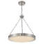 Luminaire suspendu intégré DEL 24 po Wittmar en nickel poli avec verre gravé-1380435410-1380435411