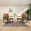 Chaise avec accoudoirs en métal, salon, bureau ou salle de réception avec accoudoirs Leathaire-457037936