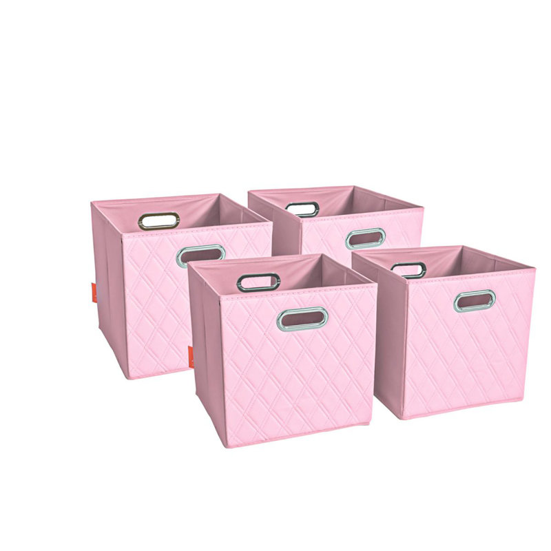 Ensemble de bacs en similicuir, H 12 po x l 12 po x P 12 po, Rose