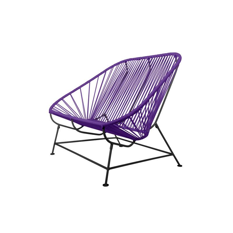 InLove Indoor/Outdoor Handmade Loveseat, Purple/Black