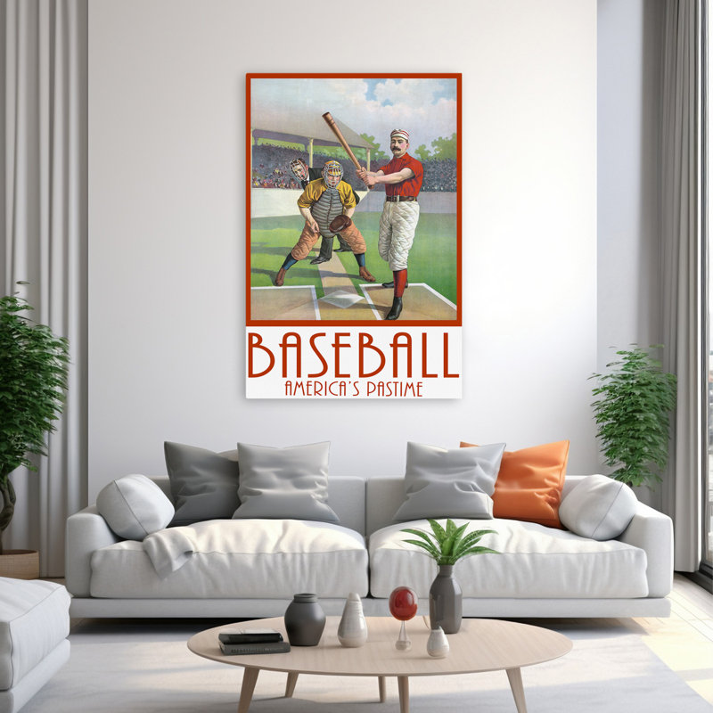 Baseball America - Design sportif, art de baseball, H 60 po x l 40 po