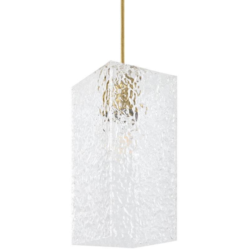 Luminaire suspendu Schwartz, H 70 po x l 4,7 po x P 11 po, Clair