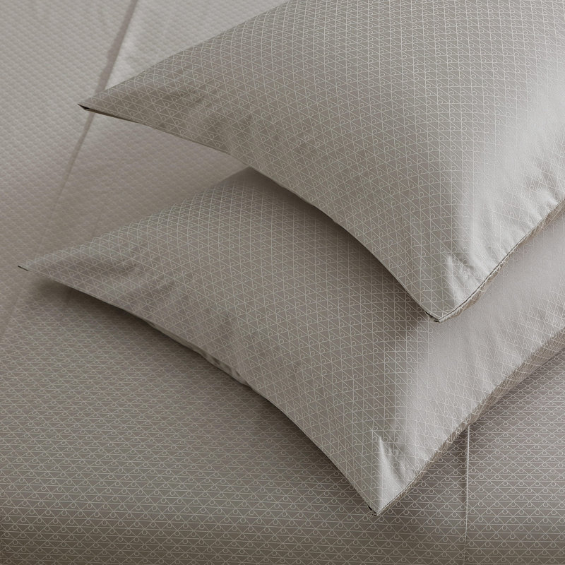 Ensemble de draps Calvin Klein Emblem Tencel, Grand lit, Gris clair