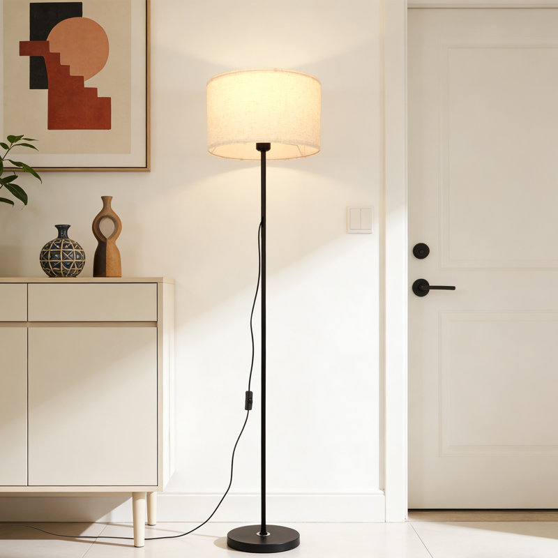 Lampe sur pied traditionnelle 57 po avec abat-jour tambour (ampoule incluse)