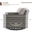 Fauteuil coulissant et pivotant en osier pour 4 personnes Hansencamp-110960062-110960066