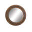 Wood Large Room Wall Mirror with Layered Wood Chip and Stick Design