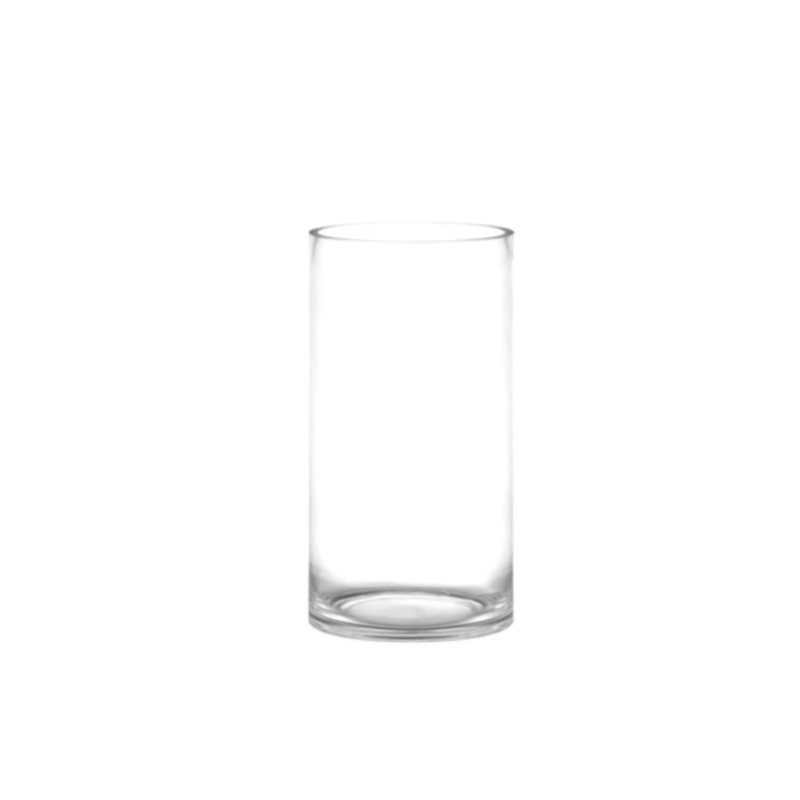 Cylinder Clear Glass, 12" H x 6" W x 6" D