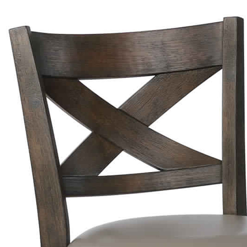 Kailayah Swivel Upholstered Counter Stool with Solid Wood Frame, Bar Stool (28” Seat Height)