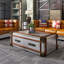 Industrial Vintage Aluminum Luggage Coffee Table Single Coffee Table