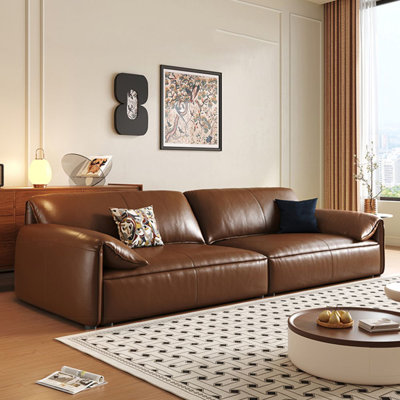 Brownness Genuine Leather Modular Modern sofa