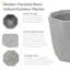 Pot à fleurs intérieur / extérieur en jiyyun moderne gris clair-945070559