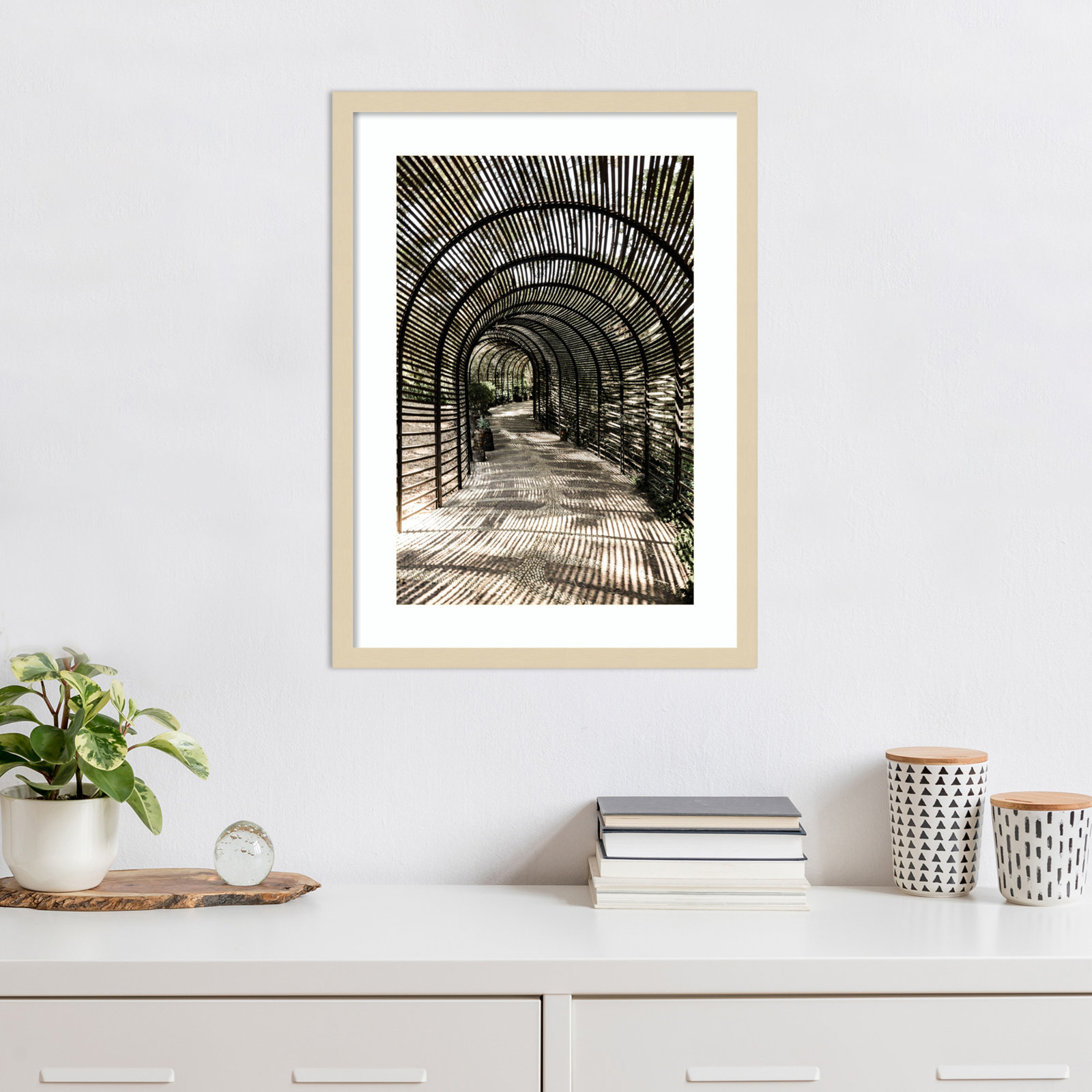 Nihan "Shadow Garden" Print, Brown, 25" H x 19" W
