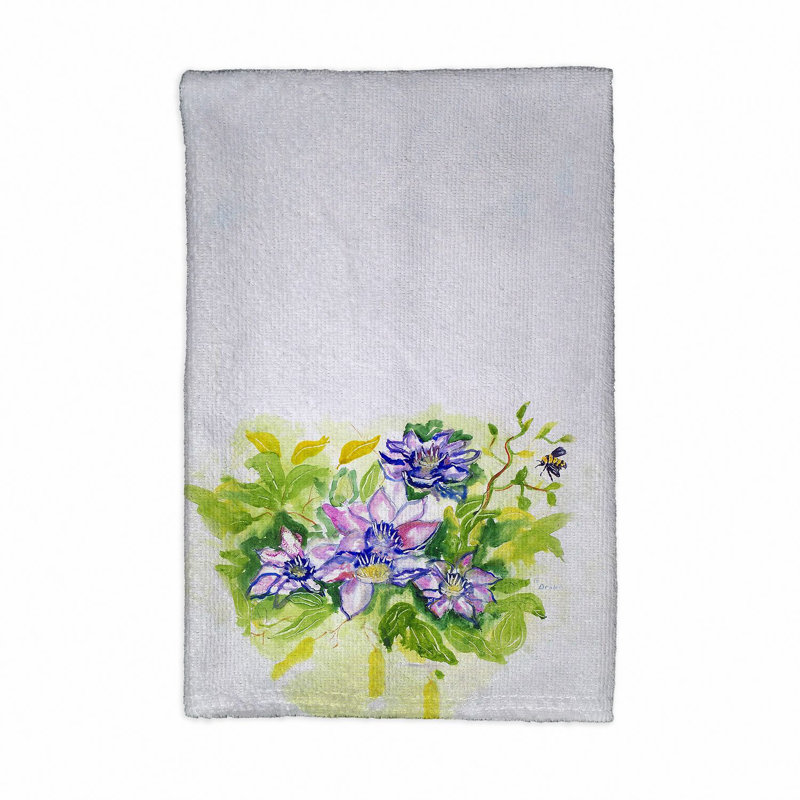 Serviette de thé clematis