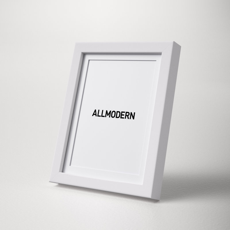 Capullo Wood Matte Picture Frame with Mat, White, 4" x 6"