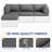 Outdoor Replacement Cushion Set Seat/Back Cushion (Cushion Set Only, Sofa Not Included)-1387681133