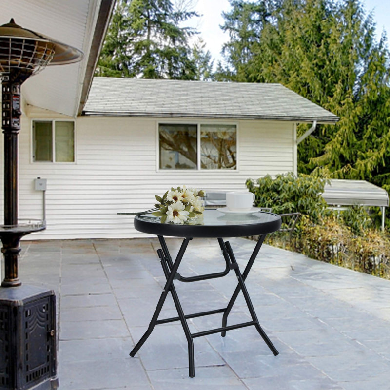 Gasan Folding Steel Side Table