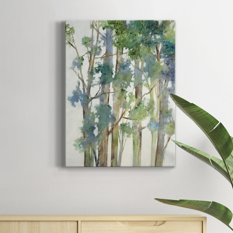 Vent dans les arbres - Impression sur toile tendue, H 12 po x l 8 po x P 1 po