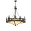 45" Wide Wildlife At Dusk Inverted Pendant