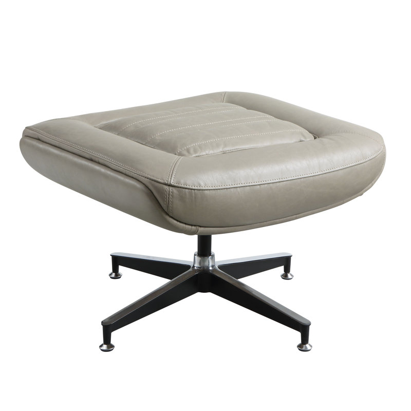 Fauteuil d'appoint pivotant avec repose-pieds Refugio