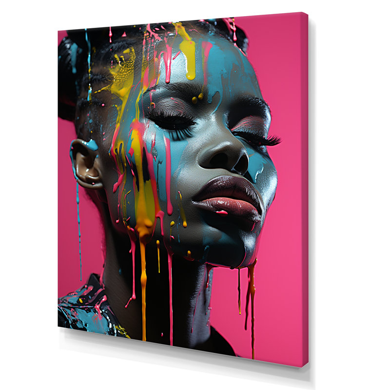 «Bold Balance On Woman Mohawk Fashion Expression IV», Toile tendue, 40" H x 30" W