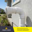 Coude de ventilation en PVC blanc 4 po H x H 4 po, bonde en PVC, raccord d'évacuation et d'évacuation, (paquet de 5)