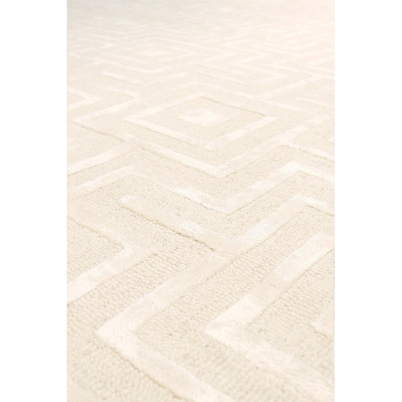 Geometric Area Rug in Ivory