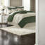 Ensembles de literie confortables en grand suède, vert, style moderne