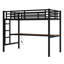 Lit mezzanine simple en métal de taille XL avec prise de courant et éclairage à DEL, peu encombrant, réduit le bruit
