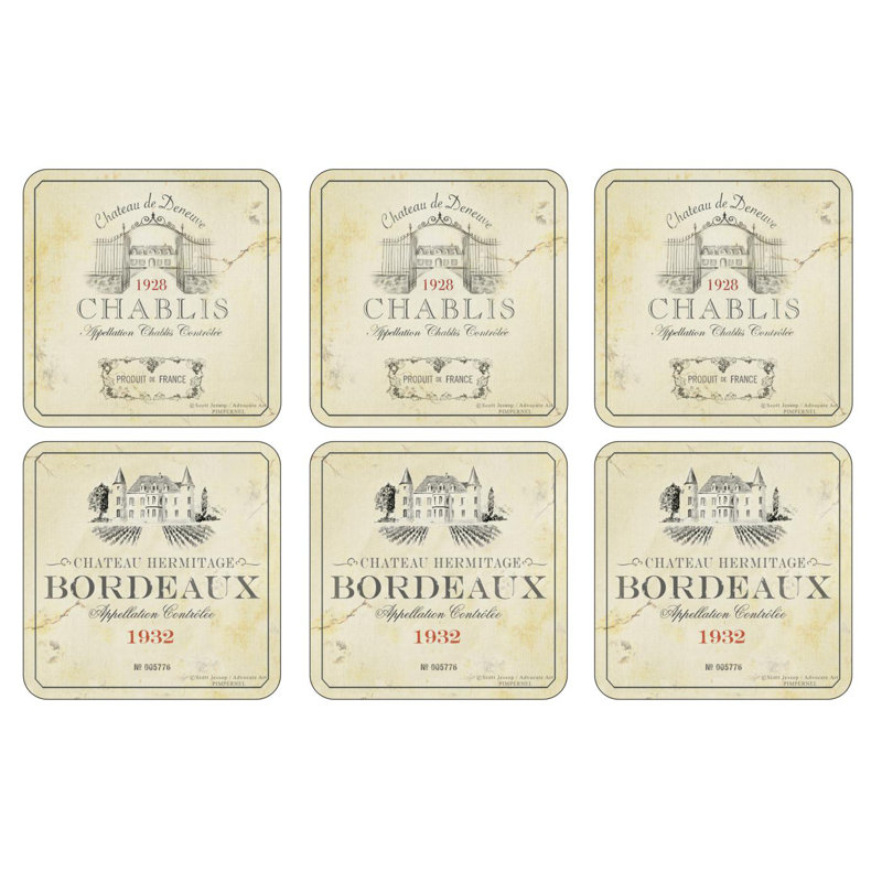 Portmeirion, Pimpernel, Coasters - Vin de France