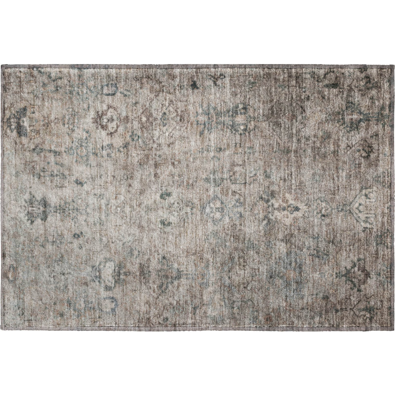 Premium Machine Washable Mayfield Global Rug, Taupe, 2'6" x 3'10"