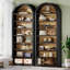 Étagère de rangement ouverte 79,53 "à 8 niveaux noir et brun pour salon, bureau, chambre à coucher-2113389618-2113389612