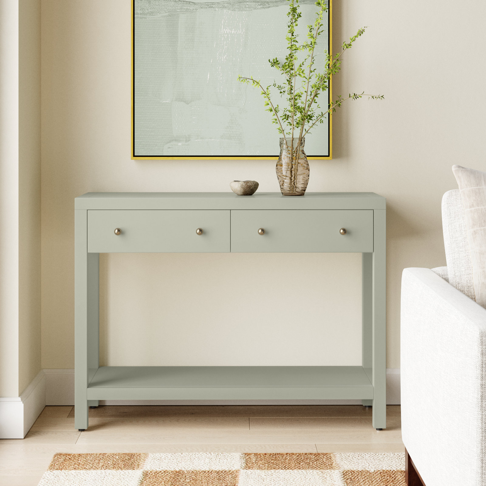 Celine 40" Console Table, Sage Green