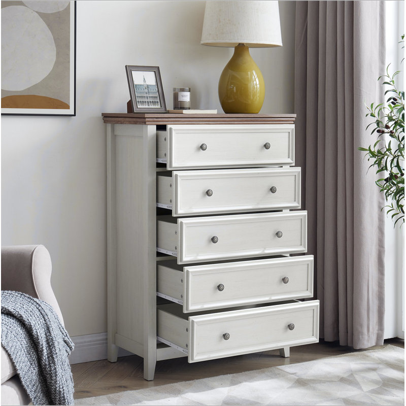 Commode moderne à 5 tiroirs, commode à tiroirs et rangement à vêtements pour le salon
