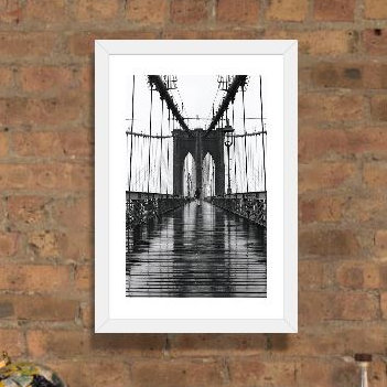 Pont de Brooklyn par Christopher Bliss - estampe numérique sur toile tendue avec châssis