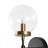 1-Light Wallchiere Clear Glass Wall Sconce