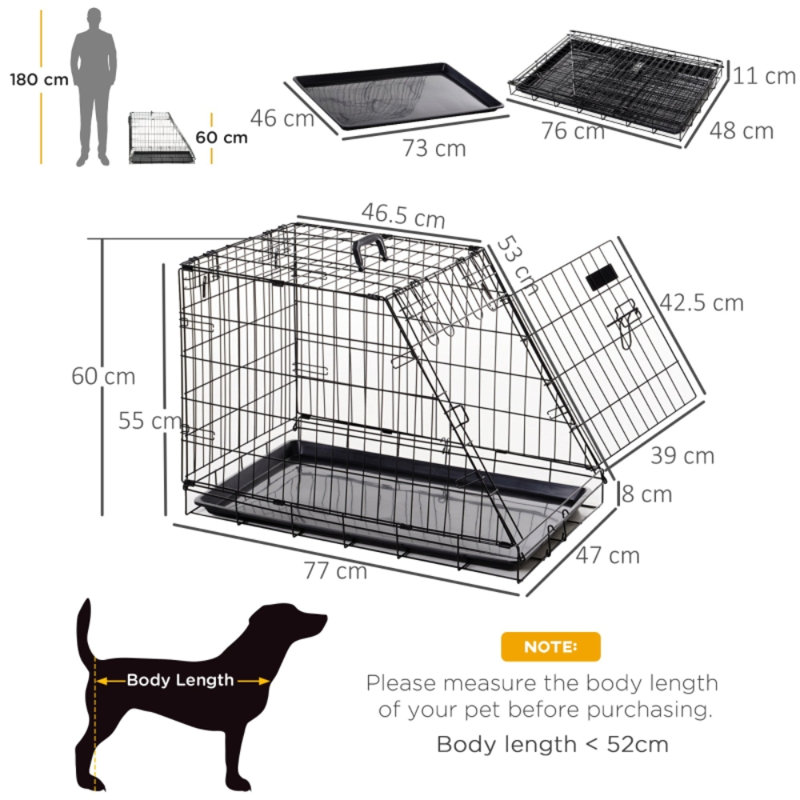 Metal Pet Crate with 1 Door