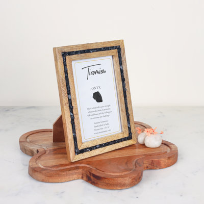 Tracine Wood Beaded Picture Frame