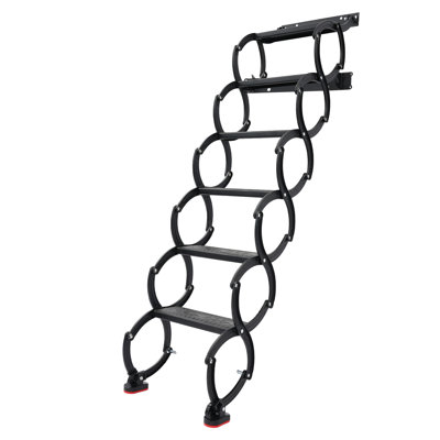 6 Steps Wall Mounted Retractable Folding Ladder
