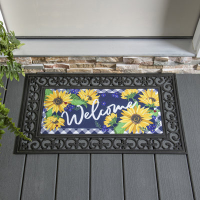 Limemann Non-Slip Floral Outdoor Doormat