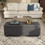 Banc de rangement avec repose-pieds, banc de chambre Mid-Century-208644869