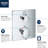 Grohtherm® Dual Function 2-Handle Thermostatic Trim-44218764