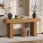 Console cannelée de 63 po avec plateau de table épaissi, canapé de hall d'entrée moderne pour entrée, salon, couloir-131450888