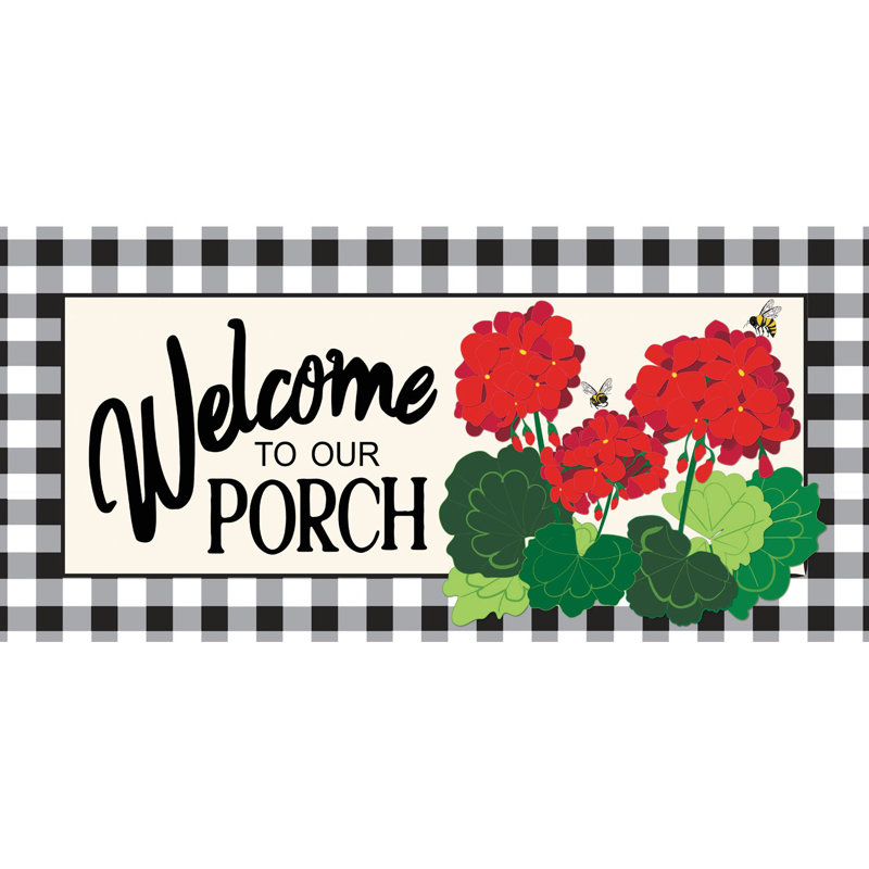 Welcome to Our Porch Rubber Outdoor Door Mat