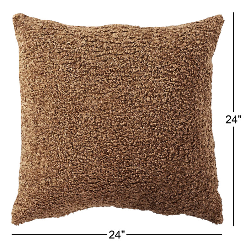 Coussin décoratif en polyester Zandra, Taupe Zazzle, 6 po x 24 po