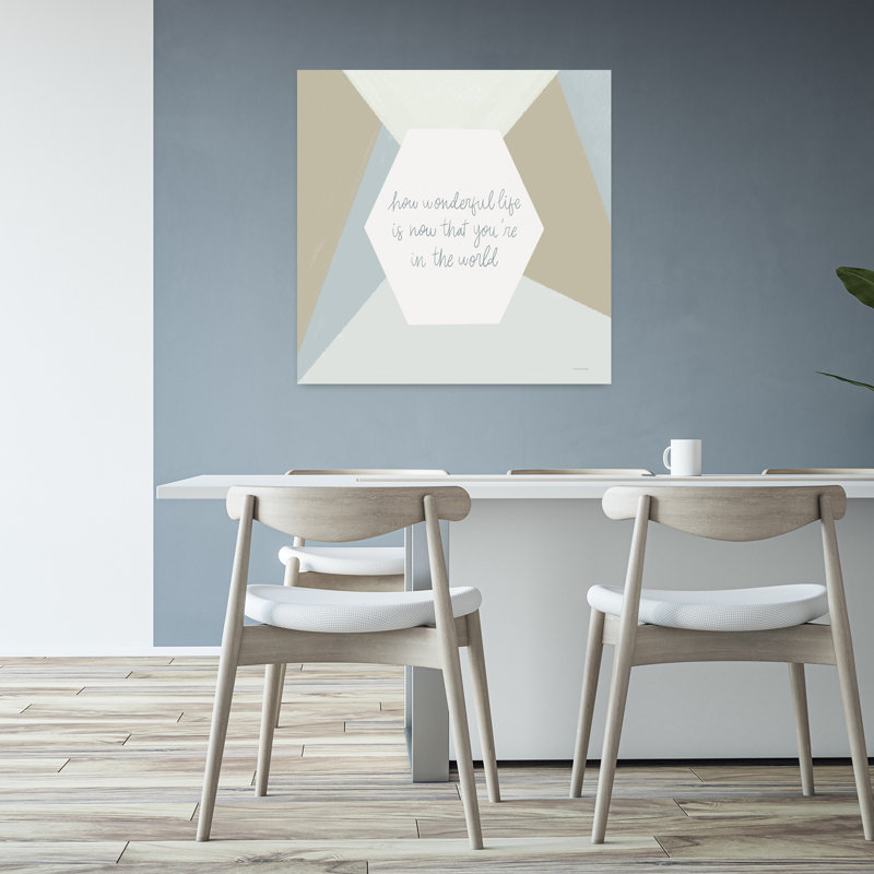 «How Wonderful Geometric Abstract», art contemporain, H 32 po x l 32 po