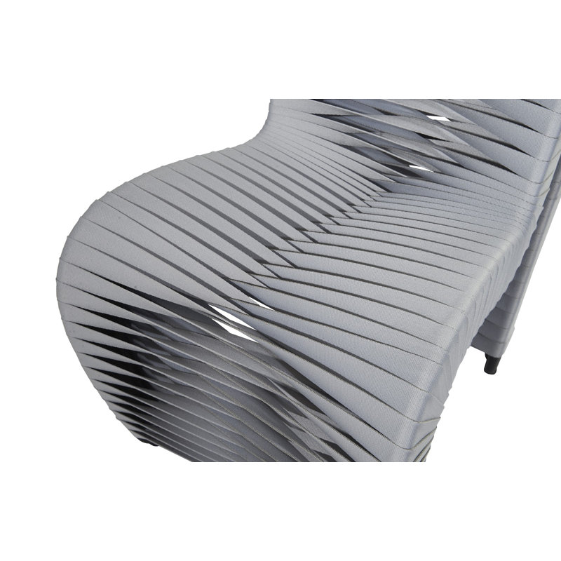 Chaise d'appoint rembourrée en coton, Gris