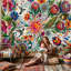 Papier peint aquarelle à motif floral botanique amovible-439079913-439079915